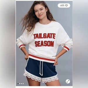 Anthropologie Tailgate Season Sweatshirt sweatshirt/ woman’s M/ brand new
